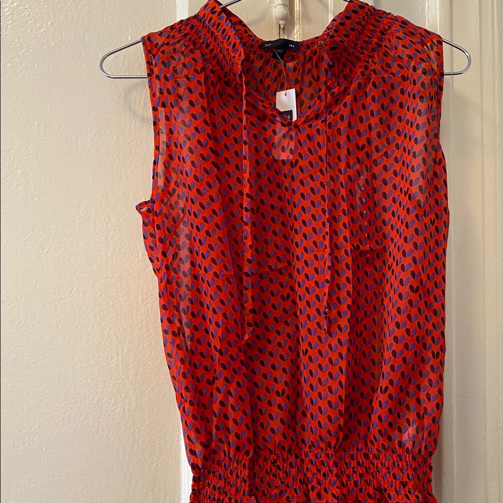 NEW GAP Red/Orange Blouse Size SMALL